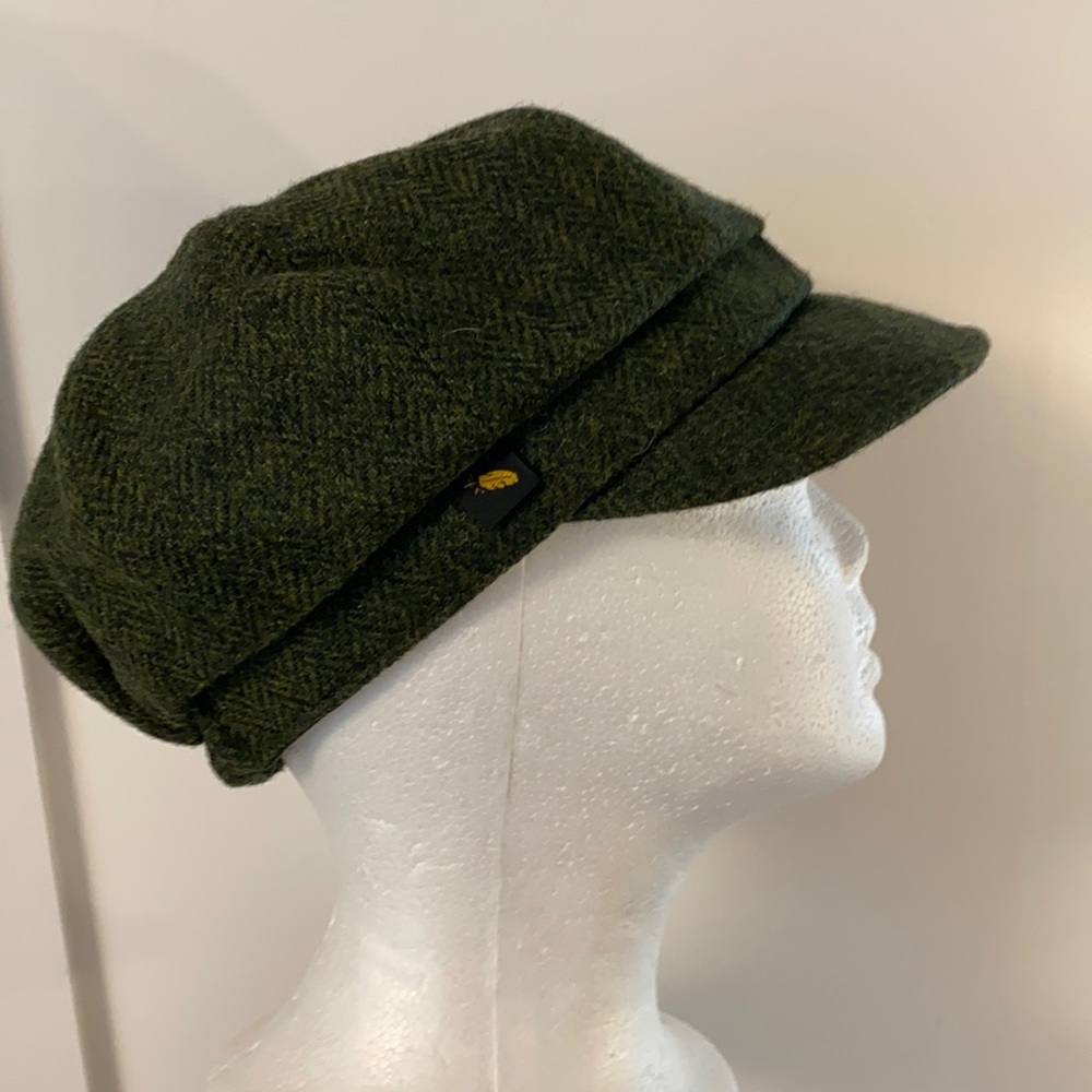 Hatman green tweed hat